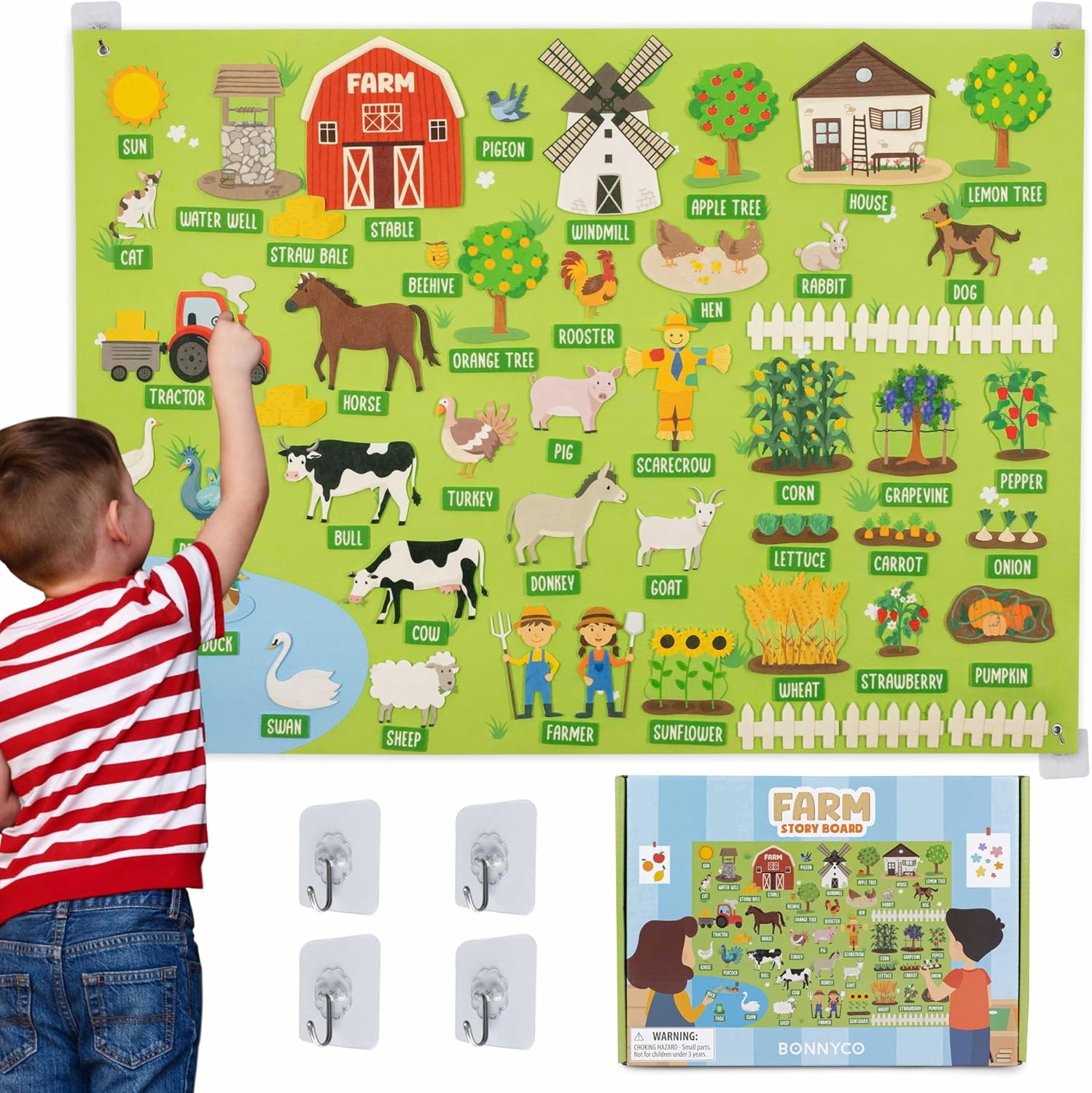 BONNYCO Pizarra Fieltro 92 Figuras