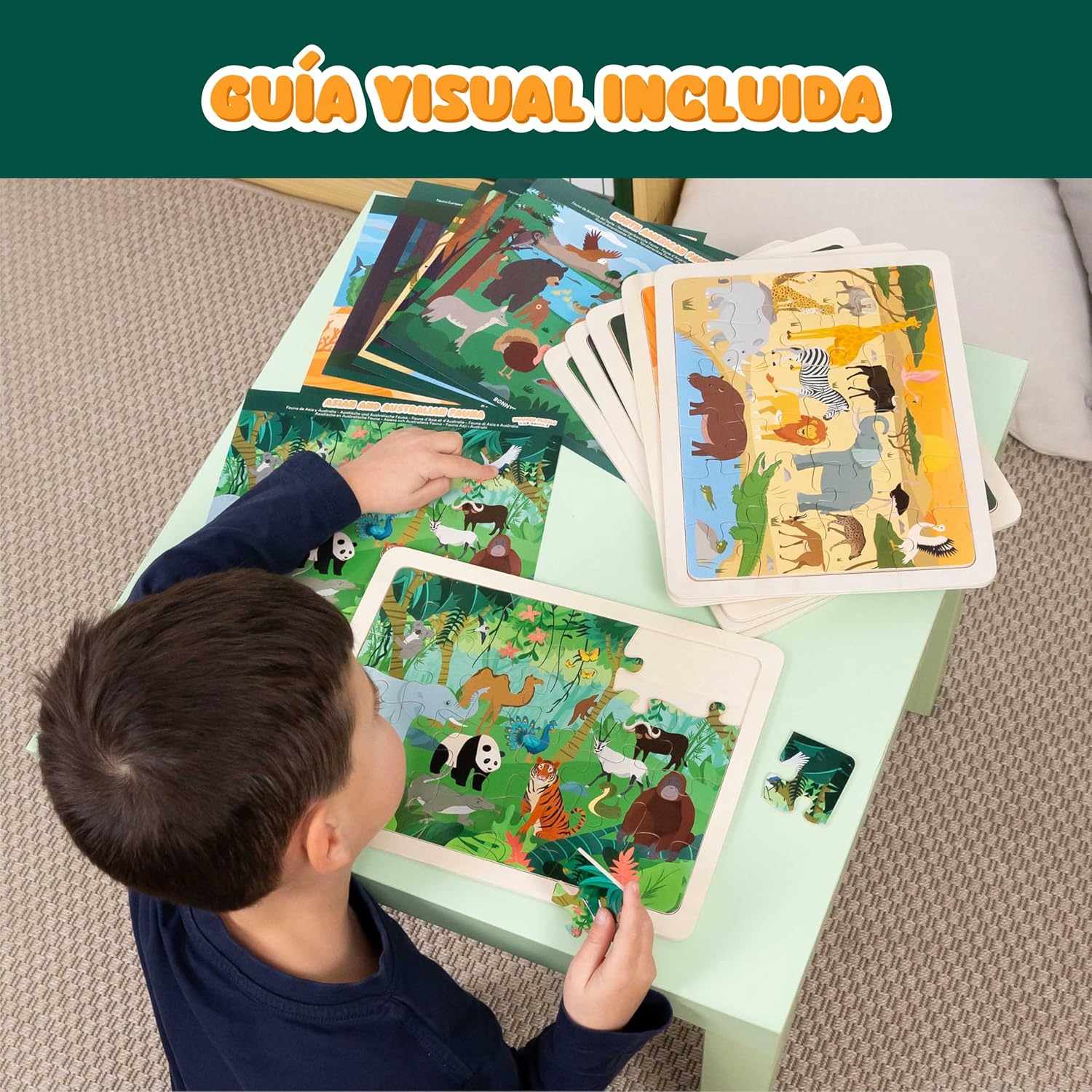 BONNYCO Puzzle Madera 6 Sets - Imagen 5