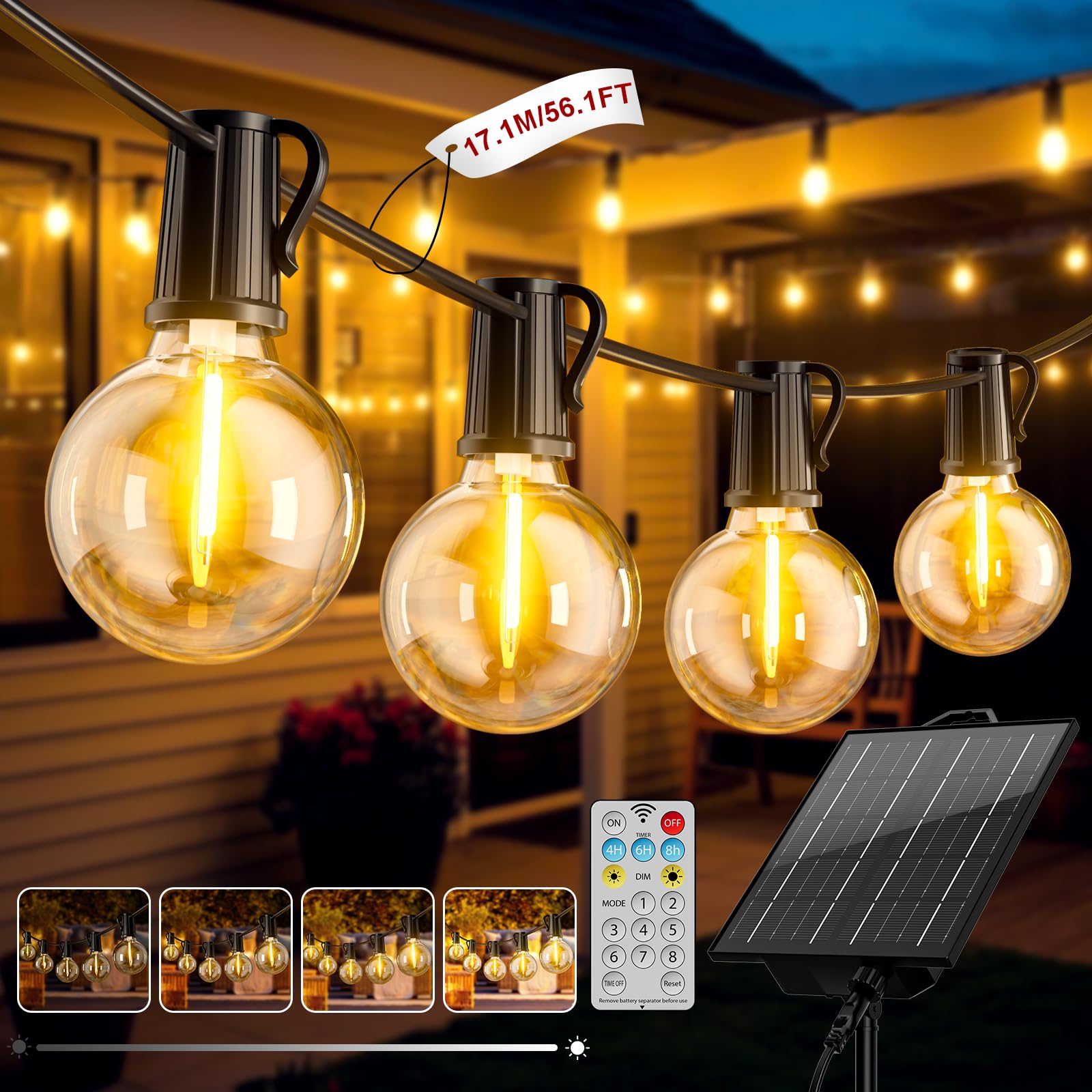 FIFlying Luces Solar 150 LED 17.1M
